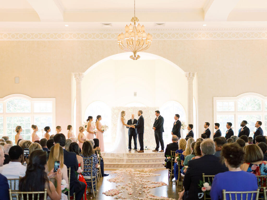 Indoor Wedding Ceremony at Morais Vineyards - Bodamaestra Wedding Planning and Design