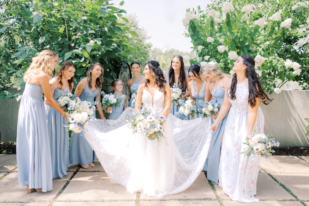 Bride and bridesmaids at Morais Vineyards and Winery