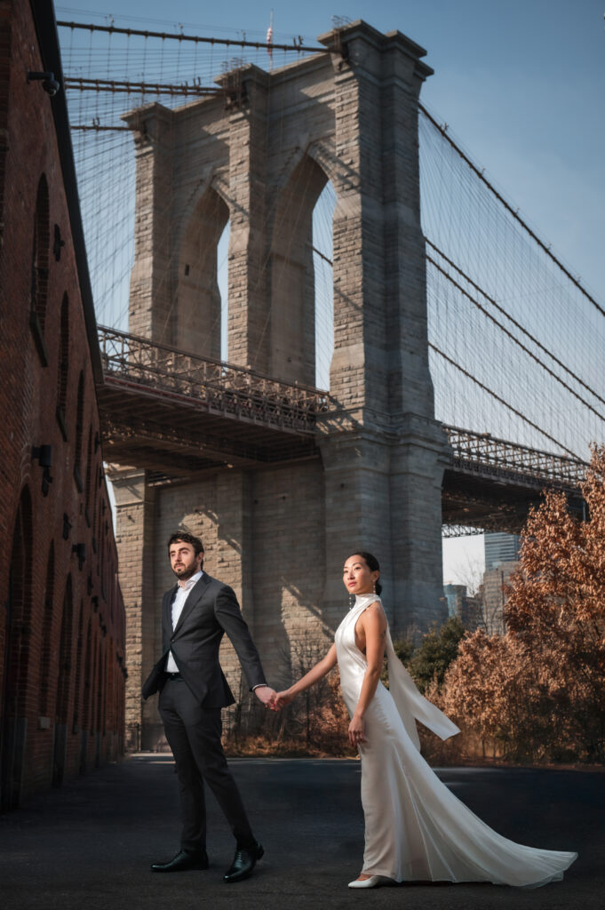 “Bride celebrating engagement in NYC — how to start planning your NYC wedding".